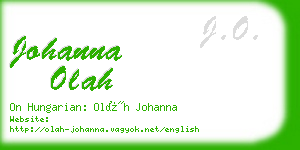 johanna olah business card